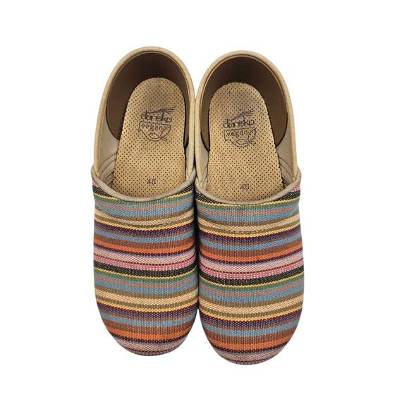 Dansko Jute Pro Multi Stripe Professional Clogs EU 40 | US 9.5-10 - Picture 4 of 9